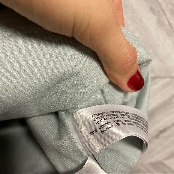 Zara | Combination Overshirt Faux Leather Jacket Sky Nlie NWT Size M - Picture 8 of 9